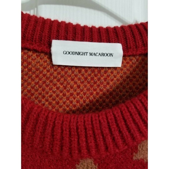 NWT Goodnight Macaroon Pullover Animal Print Boxy Soft Sweater Size Large - Picture 5 of 8